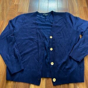 Size large navy cardigan